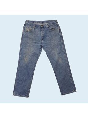Wrangler 36x30 Regular Fit Straight Leg Jeans Blue Denim Casual Classic